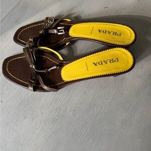 Prada Brown Women's Sandals